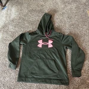 Green/ Pink Under Armour hoodie